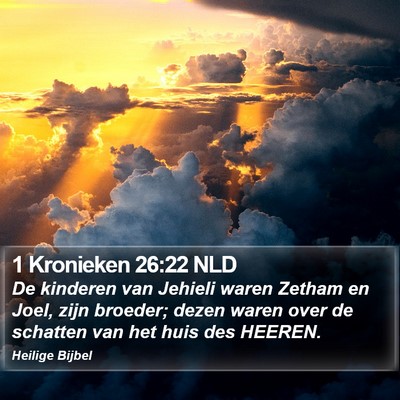 1 Kronieken 26:22 NLD Bible Verse Image