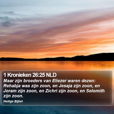 1 Kronieken 26:25 NLD Bible Verse Image