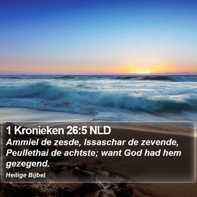 1 Kronieken 26:5 NLD Bible Verse Image