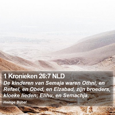 1 Kronieken 26:7 NLD Bible Verse Image
