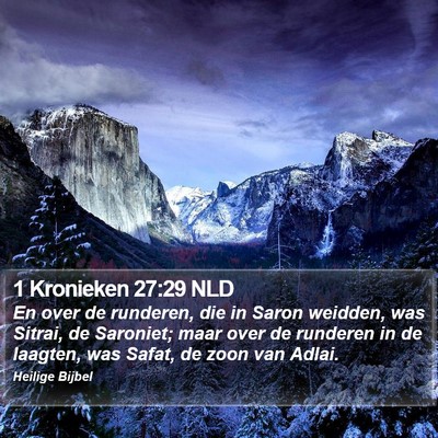 1 Kronieken 27:29 NLD Bible Verse Image