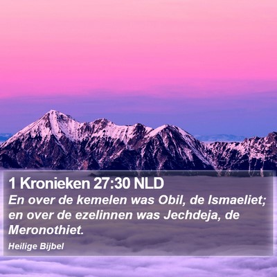 1 Kronieken 27:30 NLD Bible Verse Image