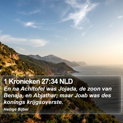 1 Kronieken 27:34 NLD Bible Verse Image