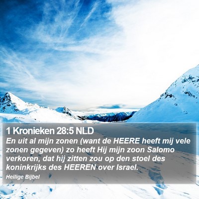 1 Kronieken 28:5 NLD Bible Verse Image