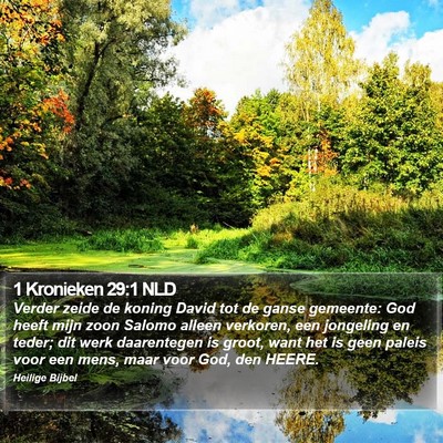 1 Kronieken 29:1 NLD Bible Verse Image