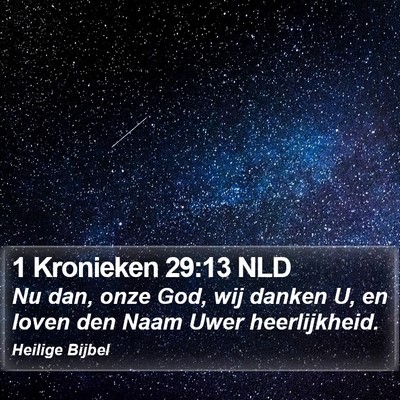 1 Kronieken 29:13 NLD Bible Verse Image