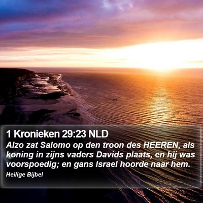 1 Kronieken 29:23 NLD Bible Verse Image