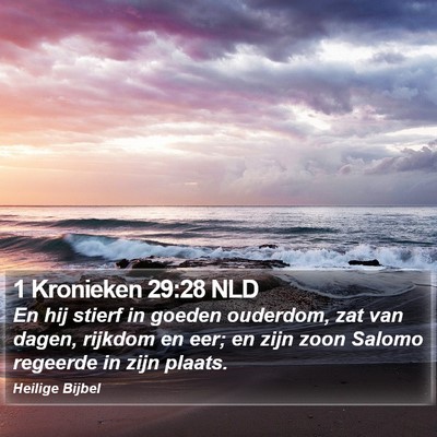 1 Kronieken 29:28 NLD Bible Verse Image
