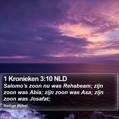 1 Kronieken 3:10 NLD Bible Verse Image