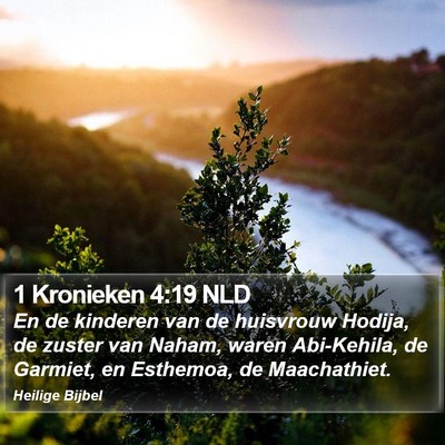 1 Kronieken 4:19 NLD Bible Verse Image