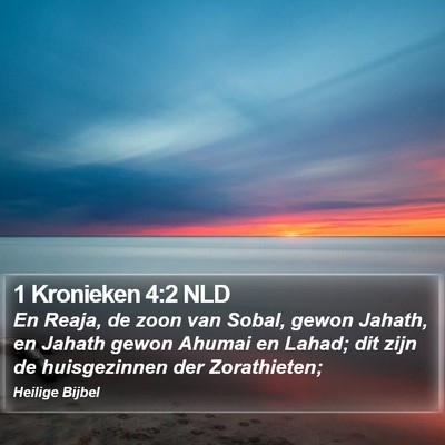 1 Kronieken 4:2 NLD Bible Verse Image