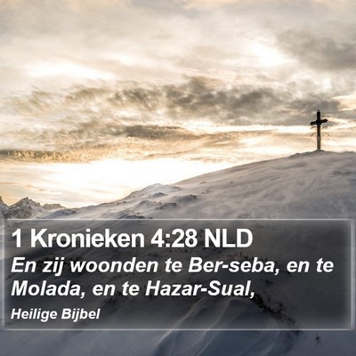 1 Kronieken 4:28 NLD Bible Verse Image