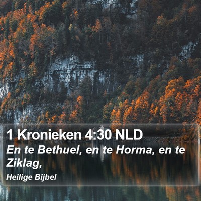 1 Kronieken 4:30 NLD Bible Verse Image