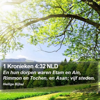 1 Kronieken 4:32 NLD Bible Verse Image