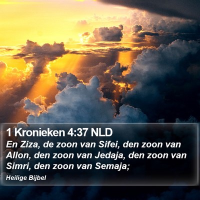 1 Kronieken 4:37 NLD Bible Verse Image