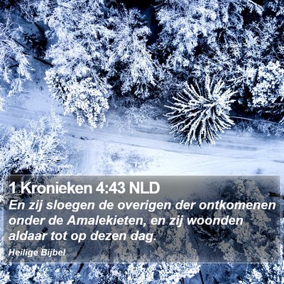 1 Kronieken 4:43 NLD Bible Verse Image