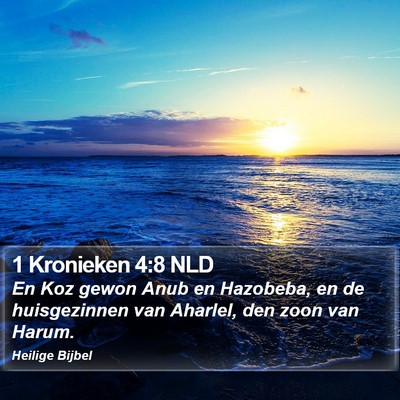 1 Kronieken 4:8 NLD Bible Verse Image