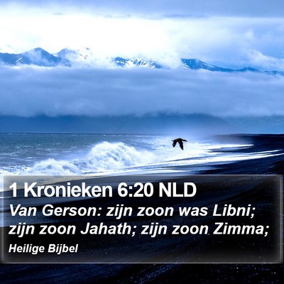 1 Kronieken 6:20 NLD Bible Verse Image