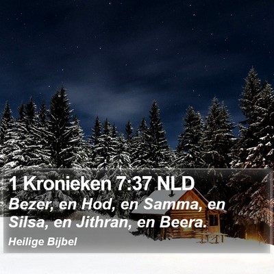 1 Kronieken 7:37 NLD Bible Verse Image