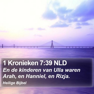 1 Kronieken 7:39 NLD Bible Verse Image