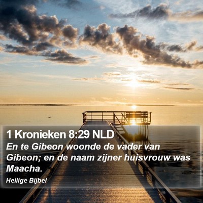 1 Kronieken 8:29 NLD Bible Verse Image