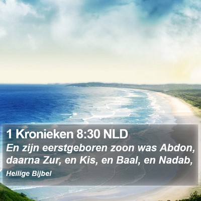 1 Kronieken 8:30 NLD Bible Verse Image