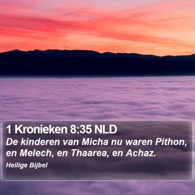 1 Kronieken 8:35 NLD Bible Verse Image