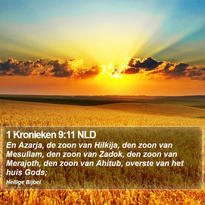 1 Kronieken 9:11 NLD Bible Verse Image