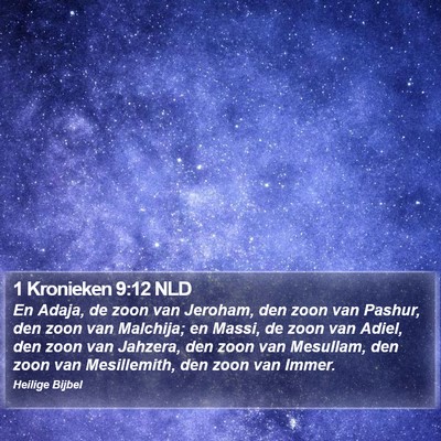 1 Kronieken 9:12 NLD Bible Verse Image