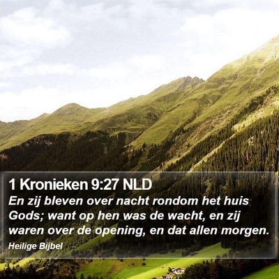 1 Kronieken 9:27 NLD Bible Verse Image