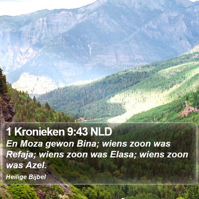 1 Kronieken 9:43 NLD Bible Verse Image