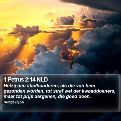 1 Petrus 2:14 NLD Bible Verse Image