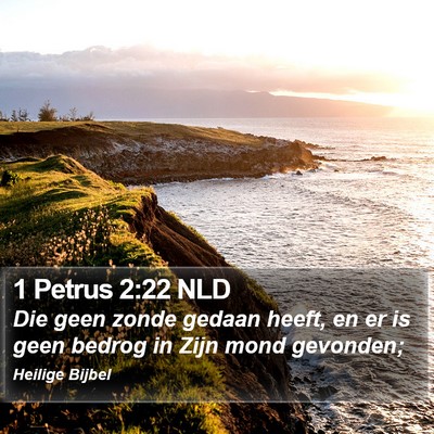 1 Petrus 2:22 NLD Bible Verse Image