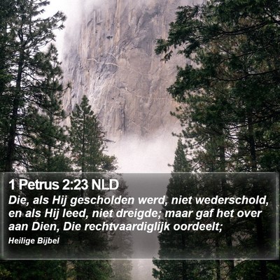 1 Petrus 2:23 NLD Bible Verse Image