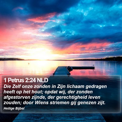 1 Petrus 2:24 NLD Bible Verse Image
