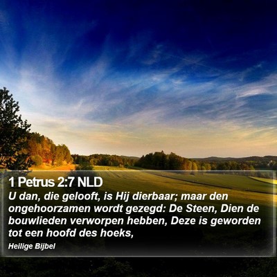 1 Petrus 2:7 NLD Bible Verse Image