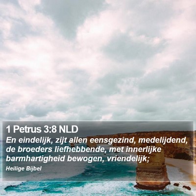 1 Petrus 3:8 NLD Bible Verse Image