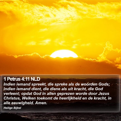 1 Petrus 4:11 NLD Bible Verse Image