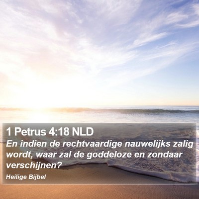 1 Petrus 4:18 NLD Bible Verse Image