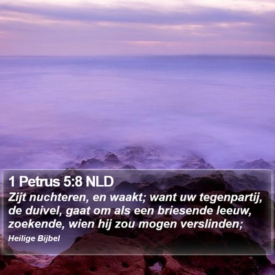 1 Petrus 5:8 NLD Bible Verse Image