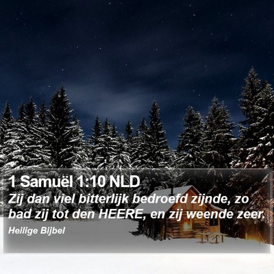 1 Samuël 1:10 NLD Bible Verse Image