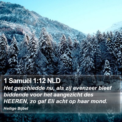 1 Samuël 1:12 NLD Bible Verse Image