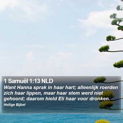 1 Samuël 1:13 NLD Bible Verse Image