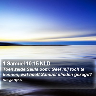 1 Samuël 10:15 NLD Bible Verse Image