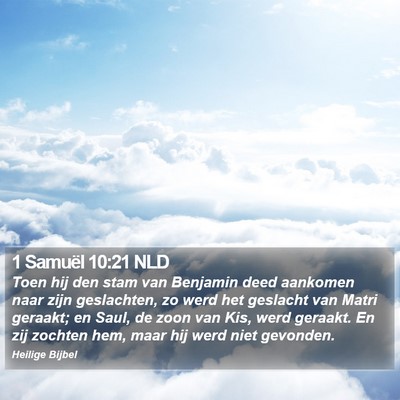 1 Samuël 10:21 NLD Bible Verse Image