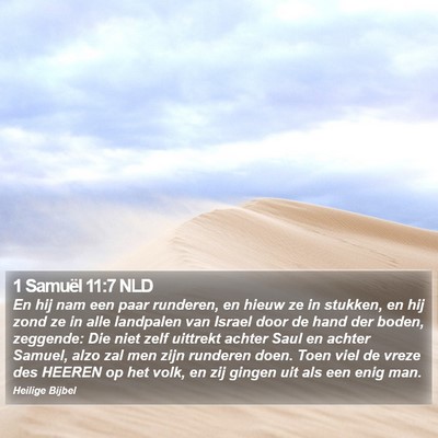 1 Samuël 11:7 NLD Bible Verse Image