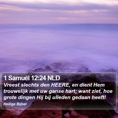 1 Samuël 12:24 NLD Bible Verse Image