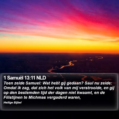 1 Samuël 13:11 NLD Bible Verse Image