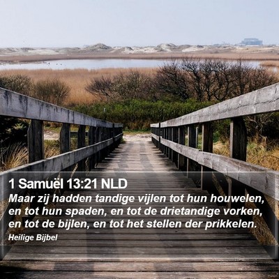 1 Samuël 13:21 NLD Bible Verse Image