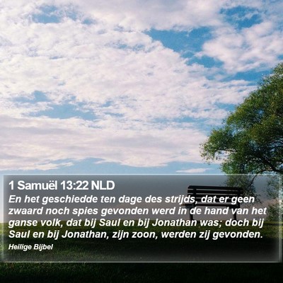 1 Samuël 13:22 NLD Bible Verse Image